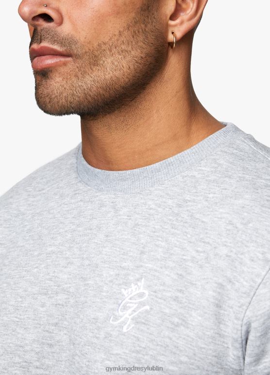 Gym King mężczyźni podstawowy dres załogi TBB0Z241 odzież szary melanż