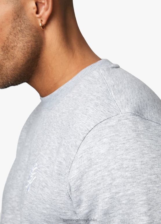 Gym King mężczyźni podstawowy dres załogi TBB0Z241 odzież szary melanż